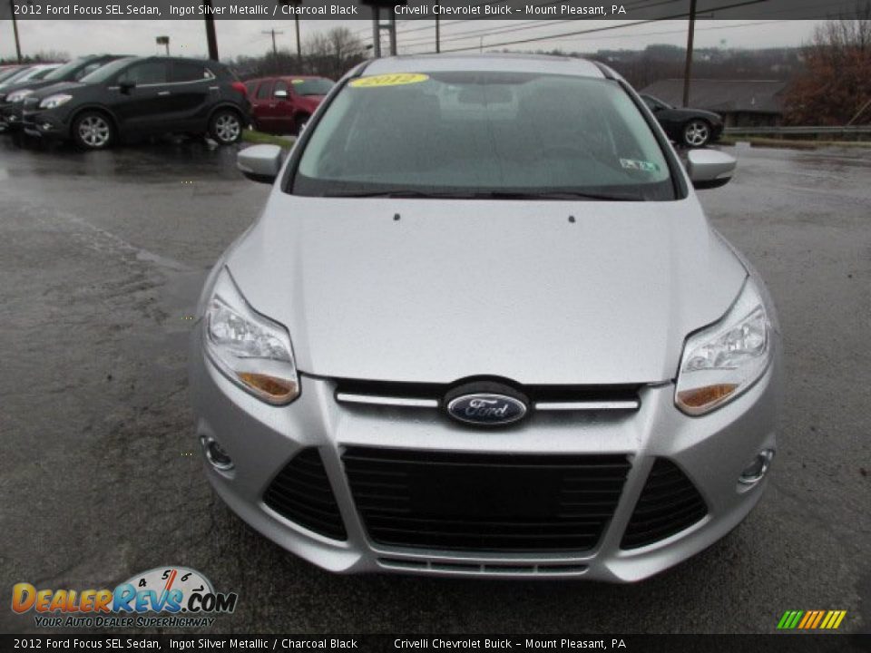 2012 Ford Focus SEL Sedan Ingot Silver Metallic / Charcoal Black Photo #11