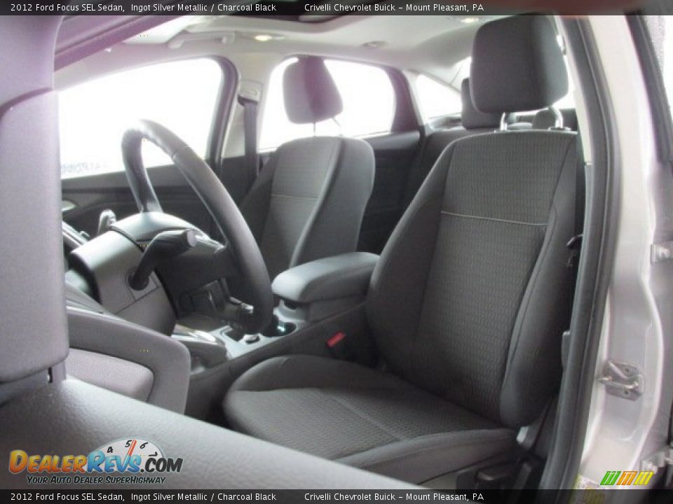 2012 Ford Focus SEL Sedan Ingot Silver Metallic / Charcoal Black Photo #14