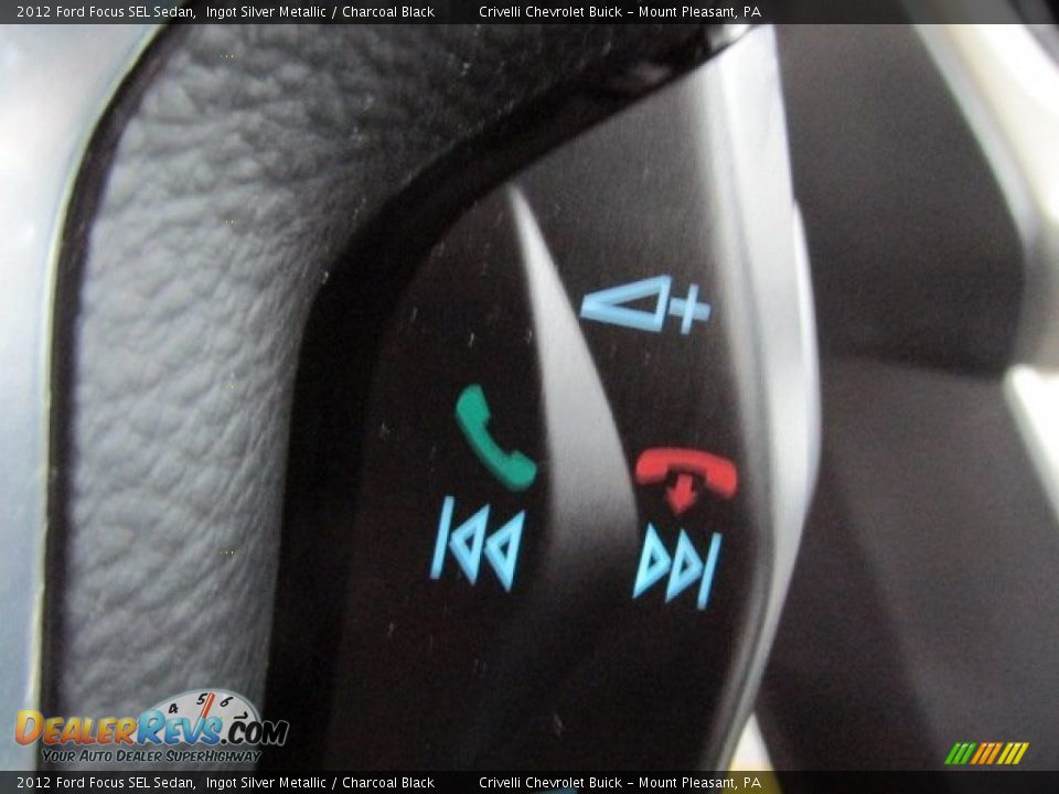 2012 Ford Focus SEL Sedan Ingot Silver Metallic / Charcoal Black Photo #23