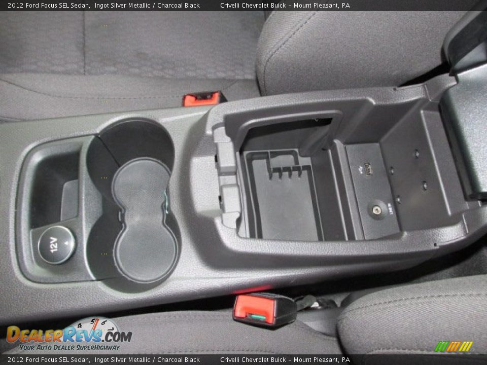 2012 Ford Focus SEL Sedan Ingot Silver Metallic / Charcoal Black Photo #24