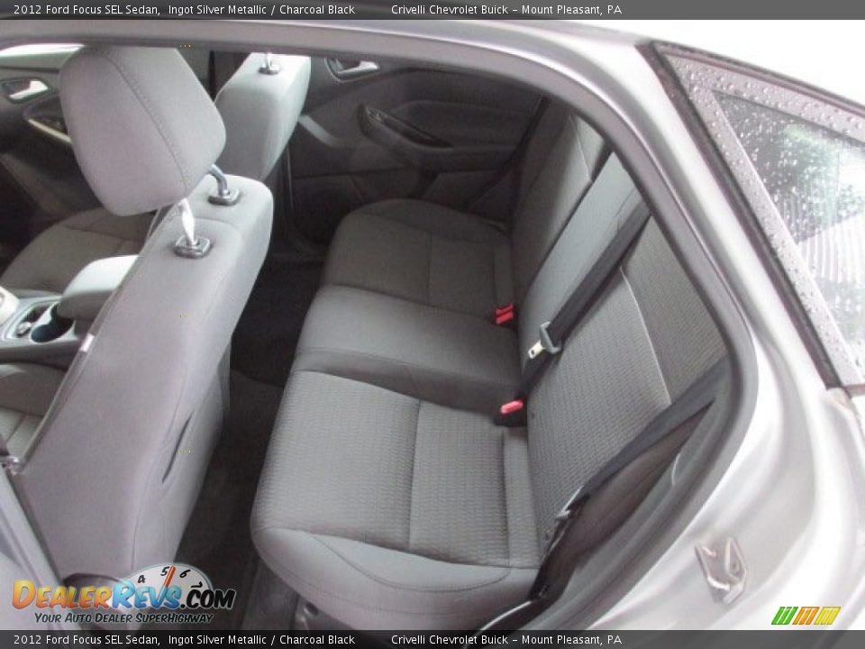 2012 Ford Focus SEL Sedan Ingot Silver Metallic / Charcoal Black Photo #27