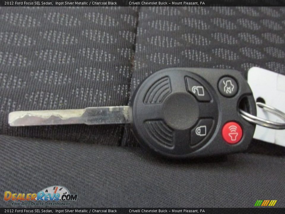 2012 Ford Focus SEL Sedan Ingot Silver Metallic / Charcoal Black Photo #30