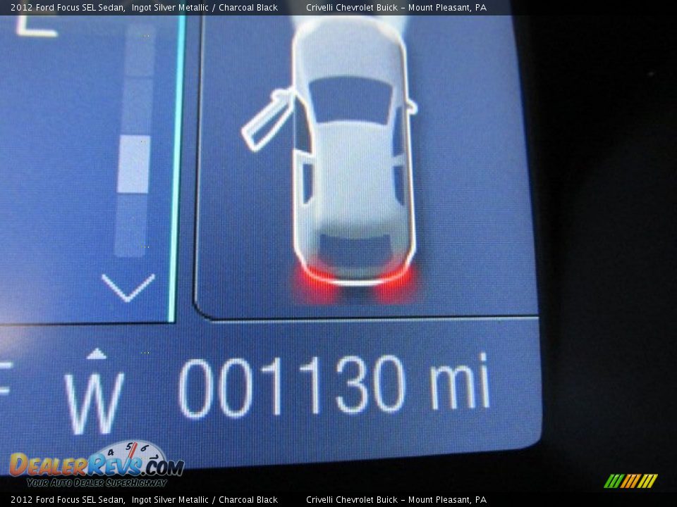 2012 Ford Focus SEL Sedan Ingot Silver Metallic / Charcoal Black Photo #35