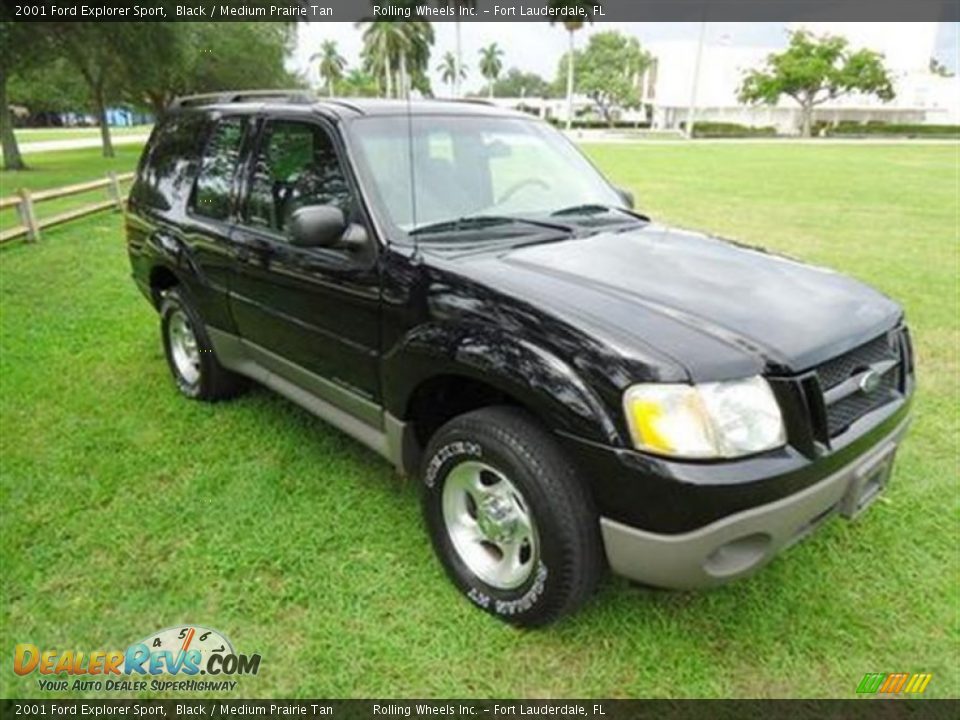 2001 Ford Explorer Sport Black / Medium Prairie Tan Photo #3