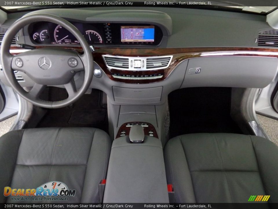 2007 Mercedes-Benz S 550 Sedan Iridium Silver Metallic / Grey/Dark Grey Photo #7