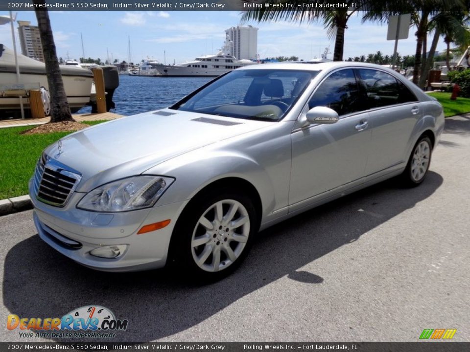 2007 Mercedes-Benz S 550 Sedan Iridium Silver Metallic / Grey/Dark Grey Photo #12