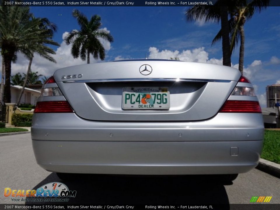 2007 Mercedes-Benz S 550 Sedan Iridium Silver Metallic / Grey/Dark Grey Photo #31