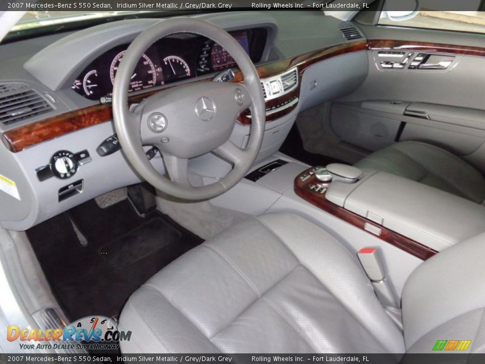 2007 Mercedes-Benz S 550 Sedan Iridium Silver Metallic / Grey/Dark Grey Photo #34