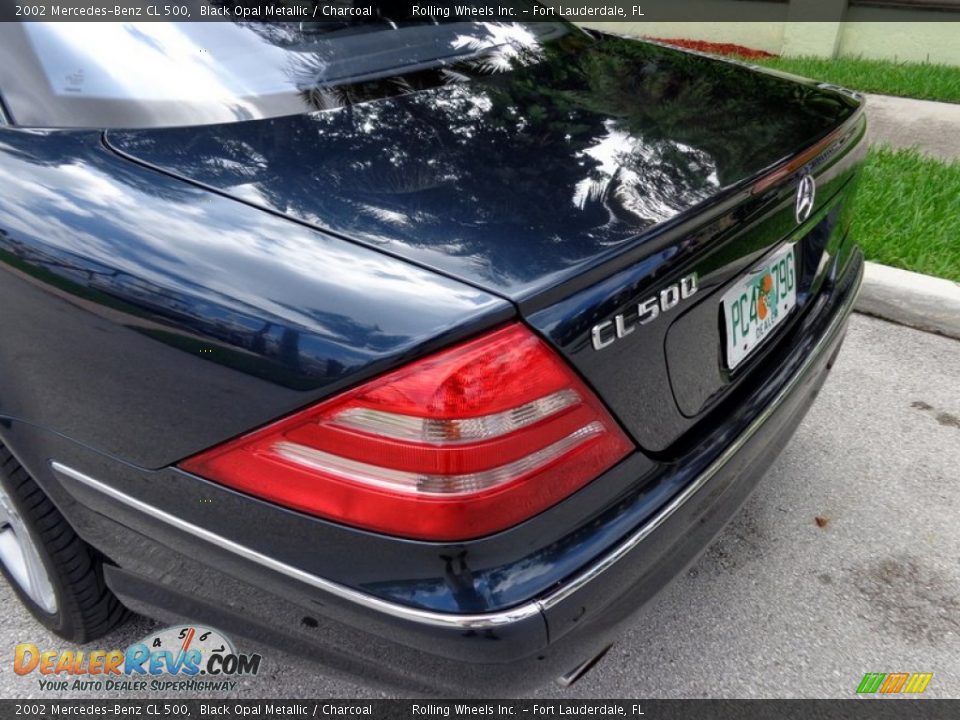 2002 Mercedes-Benz CL 500 Black Opal Metallic / Charcoal Photo #27