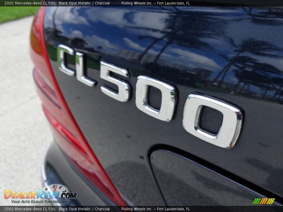 2002 Mercedes-Benz CL 500 Black Opal Metallic / Charcoal Photo #33