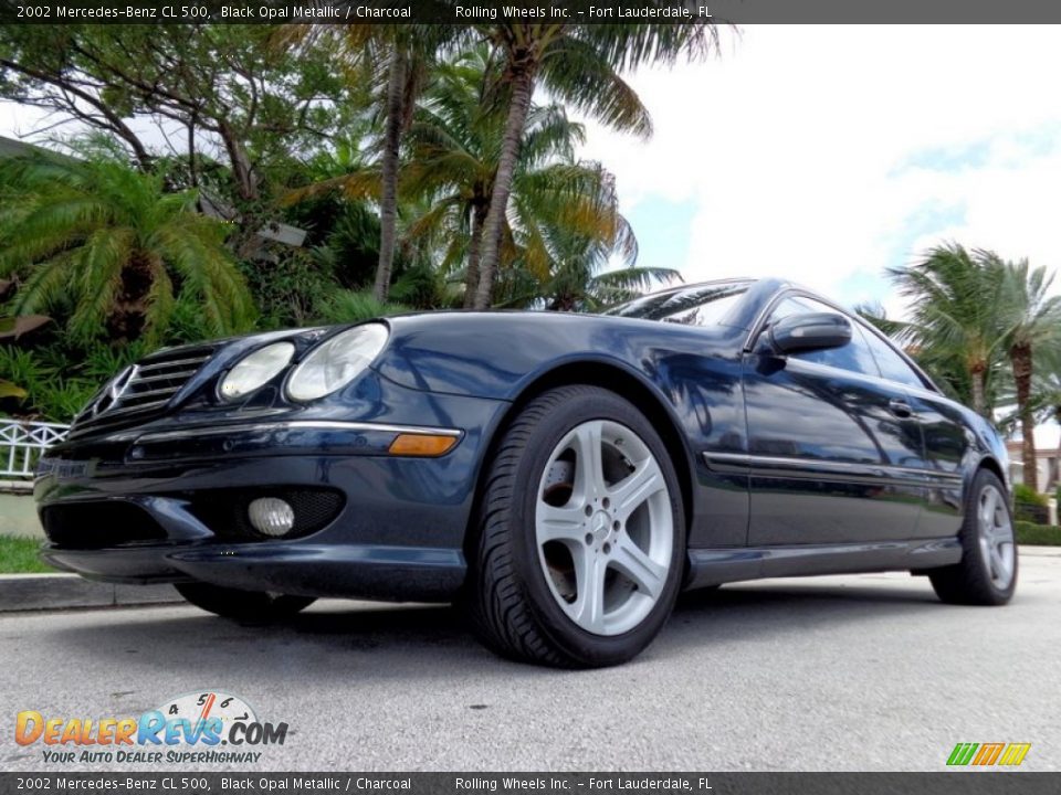2002 Mercedes-Benz CL 500 Black Opal Metallic / Charcoal Photo #36