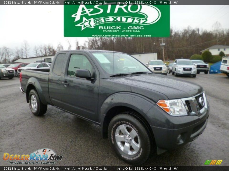 2012 Nissan Frontier SV V6 King Cab 4x4 Night Armor Metallic / Graphite Photo #1