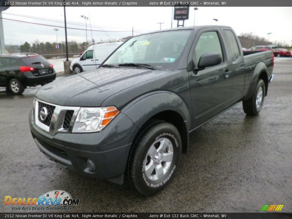 2012 Nissan Frontier SV V6 King Cab 4x4 Night Armor Metallic / Graphite Photo #3