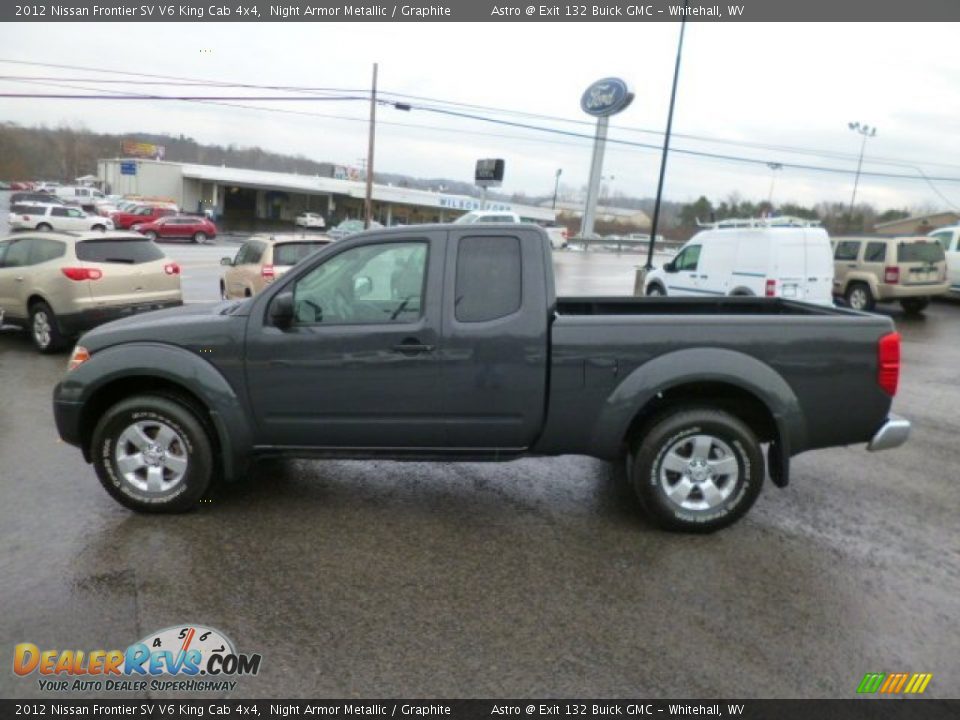 2012 Nissan Frontier SV V6 King Cab 4x4 Night Armor Metallic / Graphite Photo #4