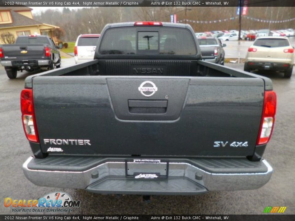 2012 Nissan Frontier SV V6 King Cab 4x4 Night Armor Metallic / Graphite Photo #6