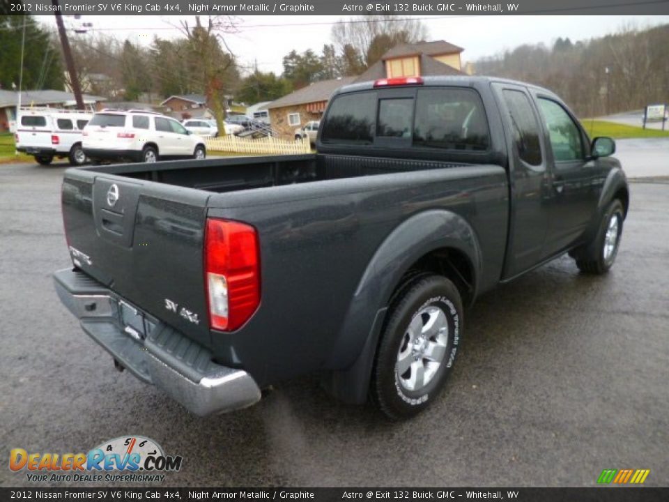2012 Nissan Frontier SV V6 King Cab 4x4 Night Armor Metallic / Graphite Photo #7