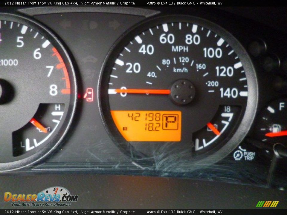 2012 Nissan Frontier SV V6 King Cab 4x4 Night Armor Metallic / Graphite Photo #20