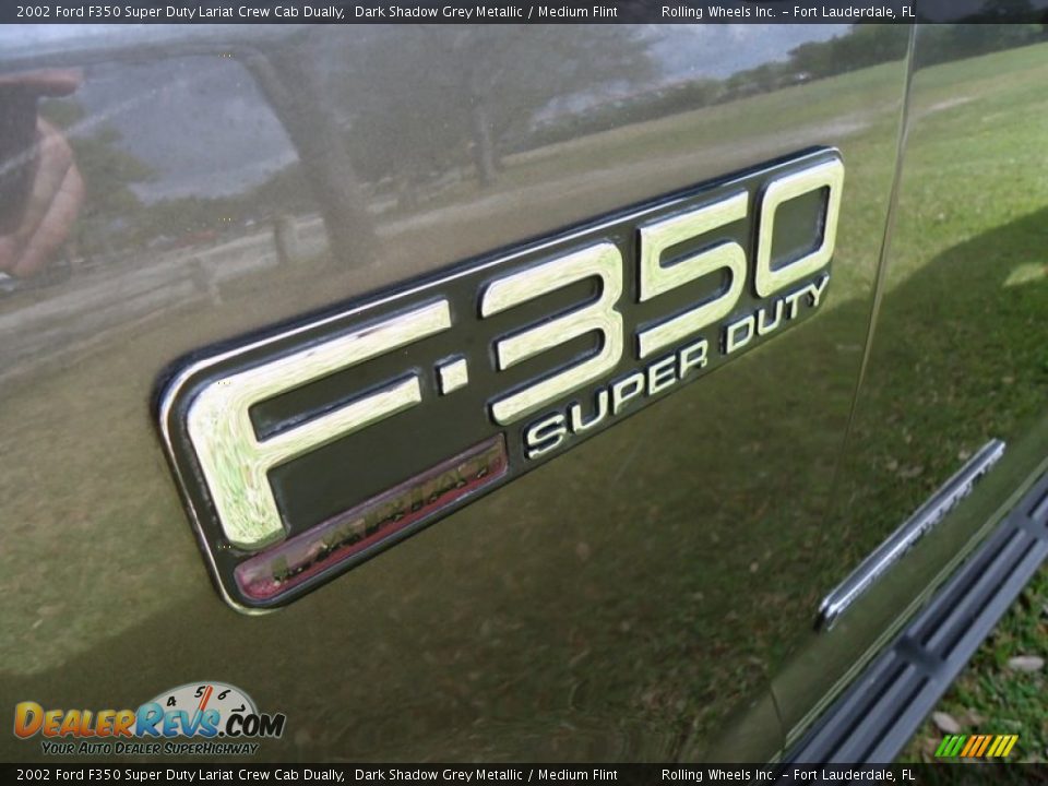 2002 Ford F350 Super Duty Lariat Crew Cab Dually Dark Shadow Grey Metallic / Medium Flint Photo #16