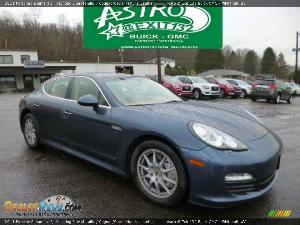2011 Porsche Panamera S Yachting Blue Metallic / Cognac/Cedar Natural Leather Photo #1