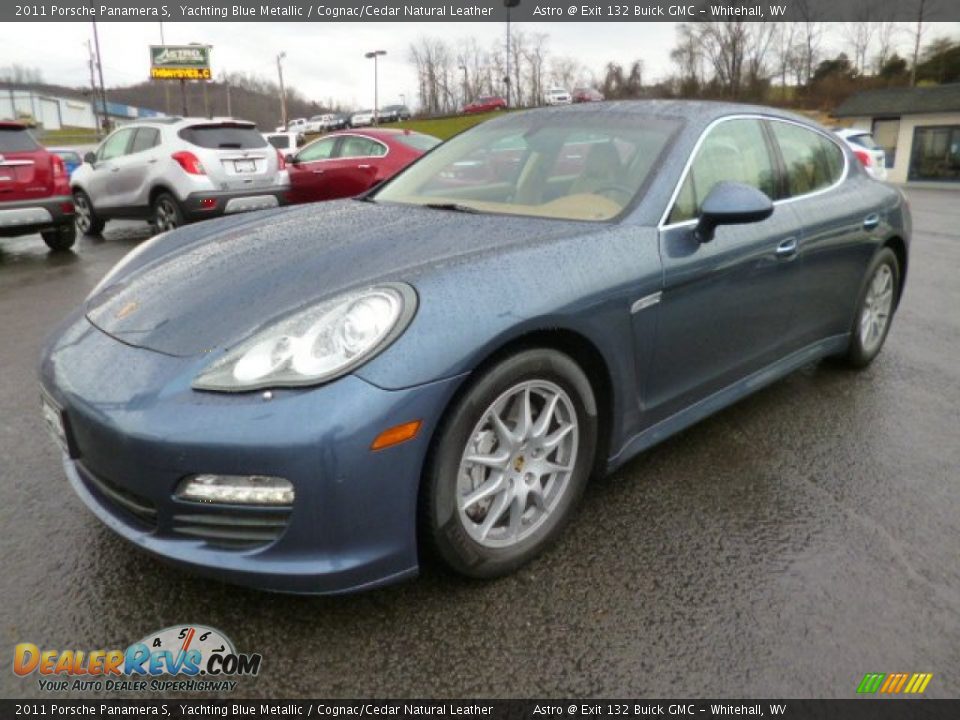 2011 Porsche Panamera S Yachting Blue Metallic / Cognac/Cedar Natural Leather Photo #3