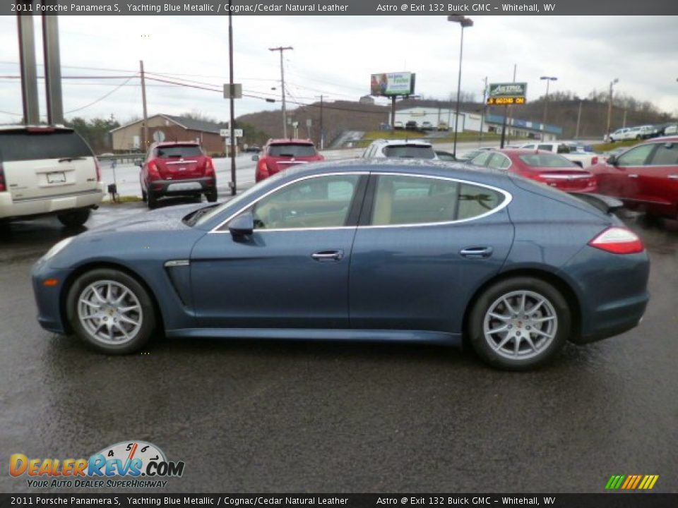 2011 Porsche Panamera S Yachting Blue Metallic / Cognac/Cedar Natural Leather Photo #4