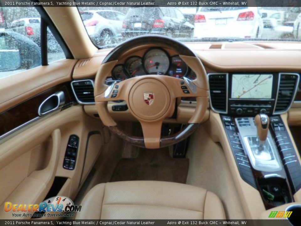 2011 Porsche Panamera S Yachting Blue Metallic / Cognac/Cedar Natural Leather Photo #15