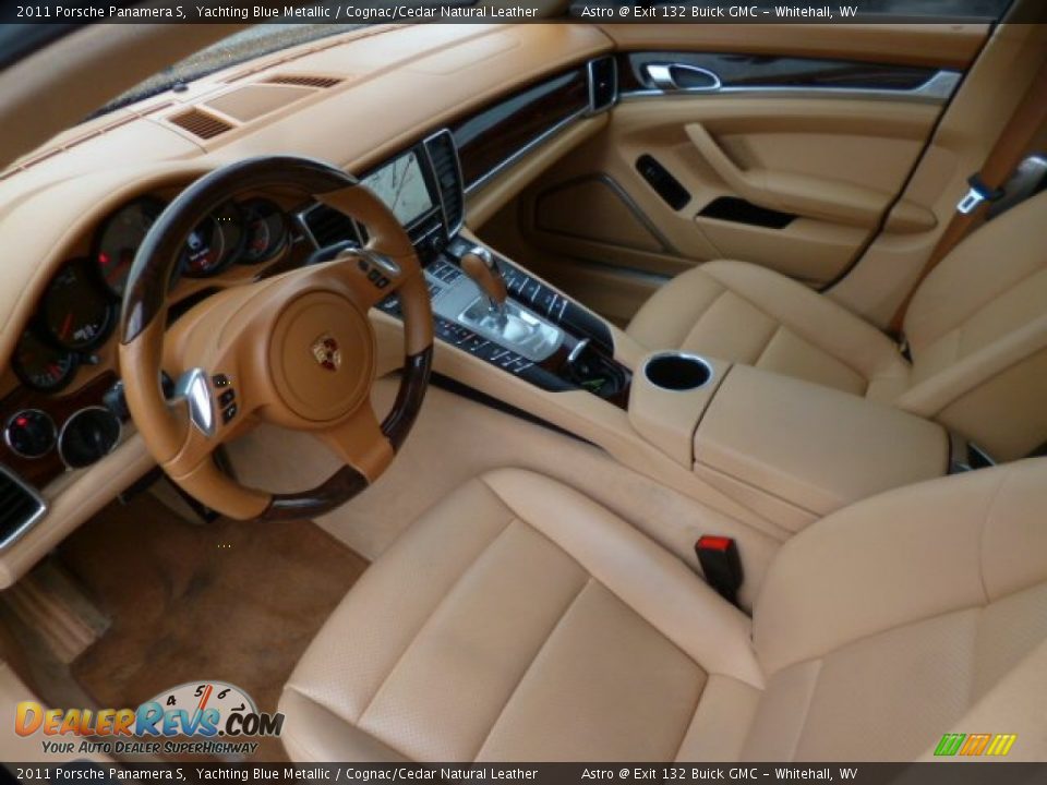 2011 Porsche Panamera S Yachting Blue Metallic / Cognac/Cedar Natural Leather Photo #17