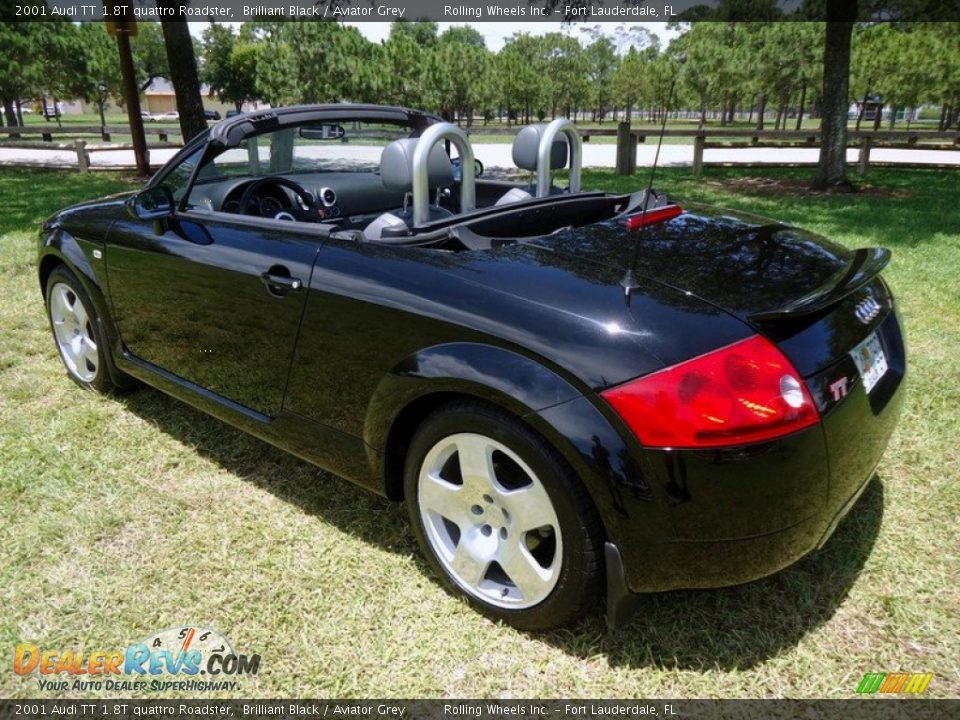 2001 Audi TT 1.8T quattro Roadster Brilliant Black / Aviator Grey Photo #1