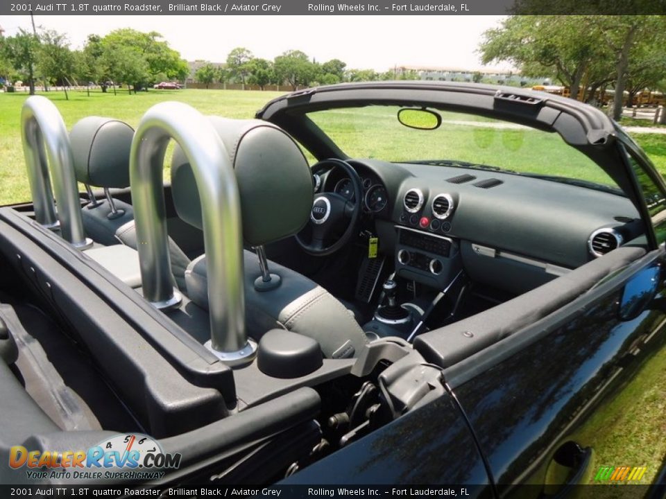 2001 Audi TT 1.8T quattro Roadster Brilliant Black / Aviator Grey Photo #5