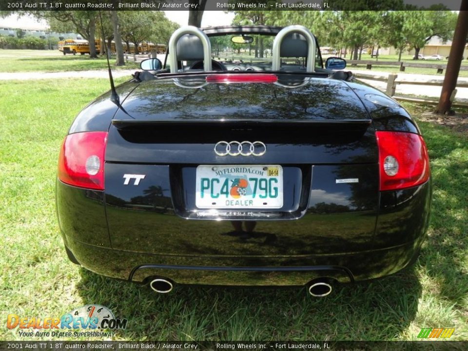 2001 Audi TT 1.8T quattro Roadster Brilliant Black / Aviator Grey Photo #6
