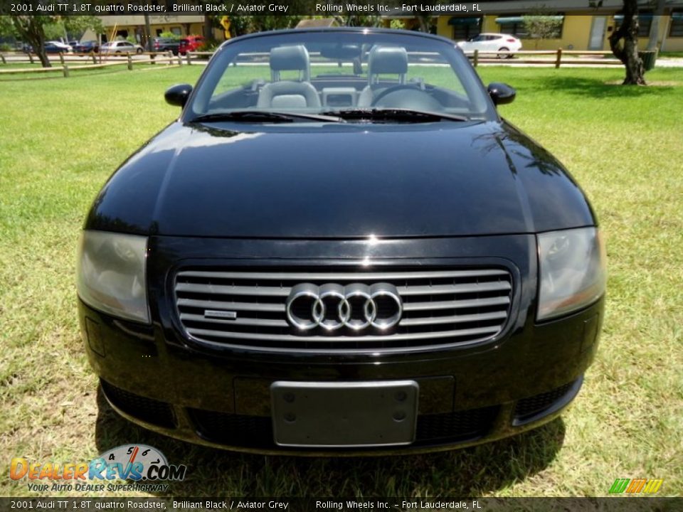 2001 Audi TT 1.8T quattro Roadster Brilliant Black / Aviator Grey Photo #8