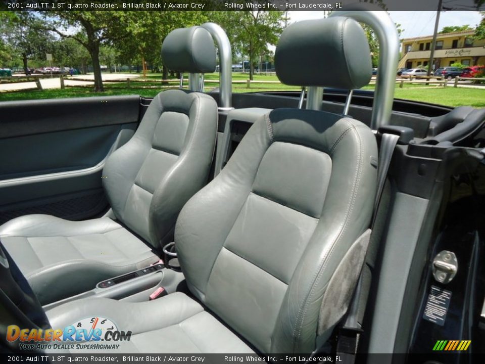 2001 Audi TT 1.8T quattro Roadster Brilliant Black / Aviator Grey Photo #9