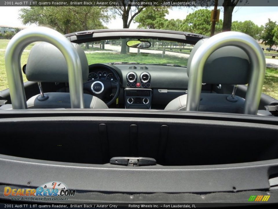 2001 Audi TT 1.8T quattro Roadster Brilliant Black / Aviator Grey Photo #11