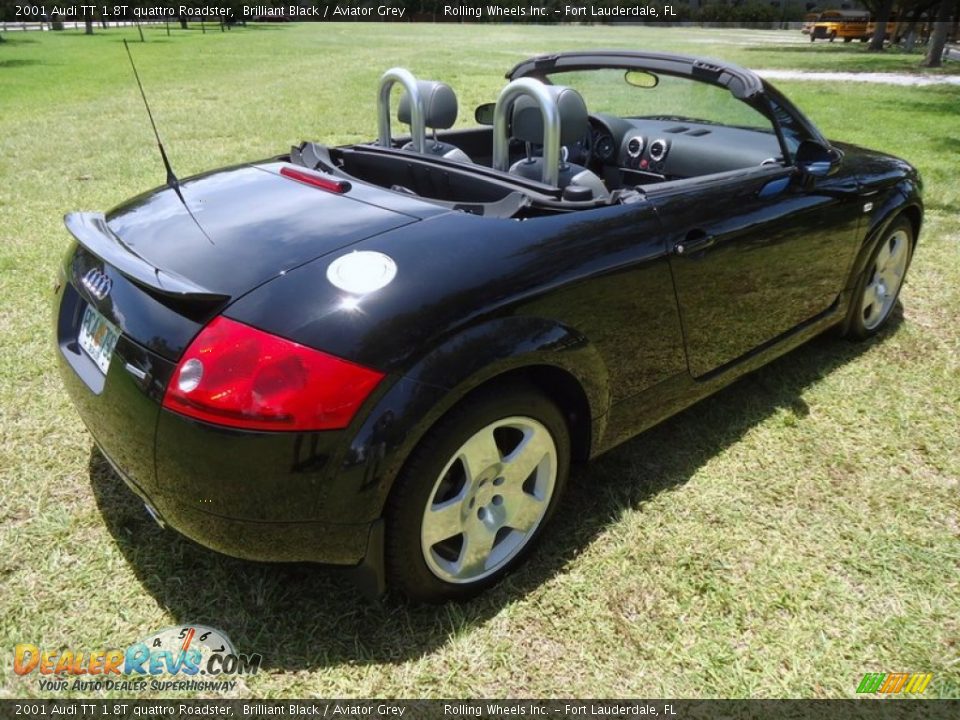 2001 Audi TT 1.8T quattro Roadster Brilliant Black / Aviator Grey Photo #14