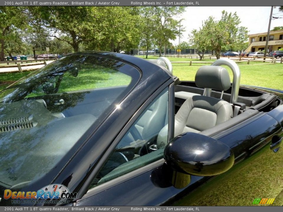 2001 Audi TT 1.8T quattro Roadster Brilliant Black / Aviator Grey Photo #16