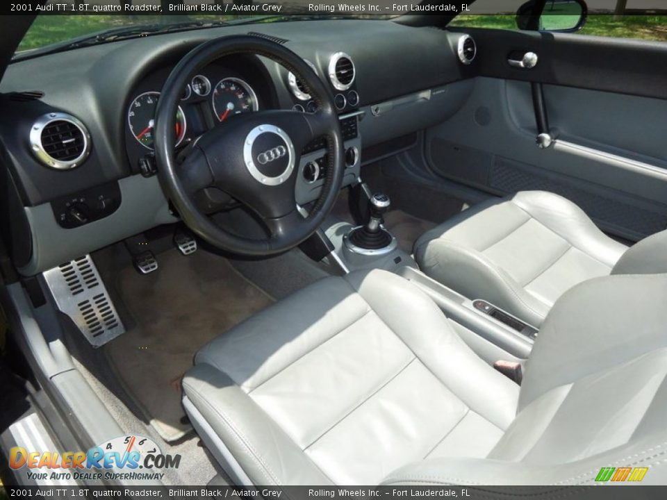 Aviator Grey Interior - 2001 Audi TT 1.8T quattro Roadster Photo #17