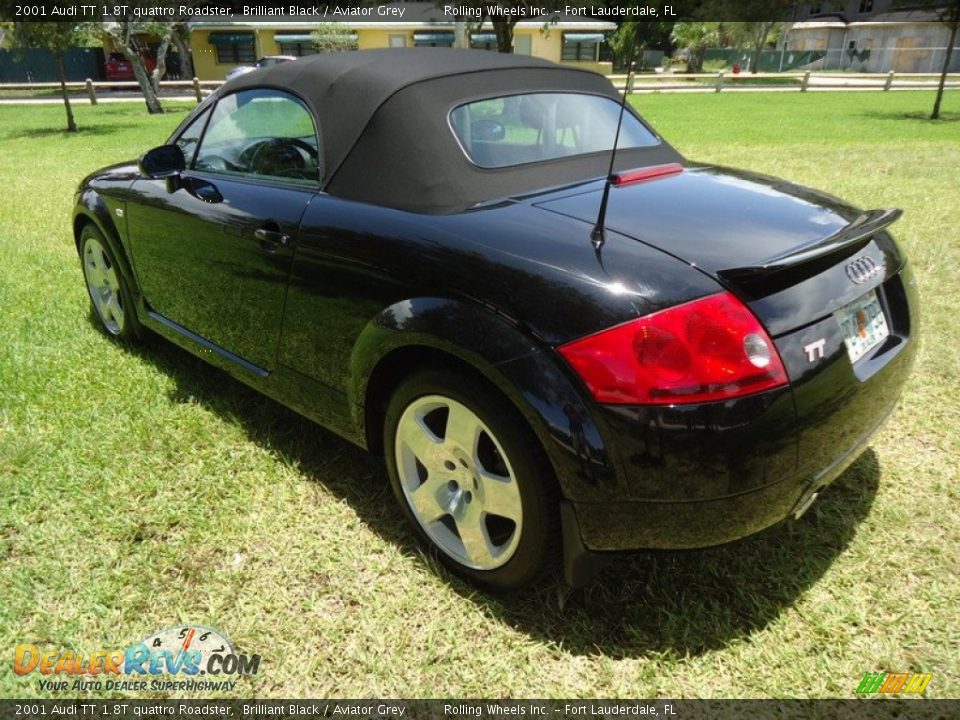 2001 Audi TT 1.8T quattro Roadster Brilliant Black / Aviator Grey Photo #23