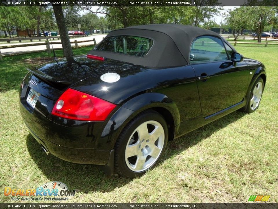 2001 Audi TT 1.8T quattro Roadster Brilliant Black / Aviator Grey Photo #26