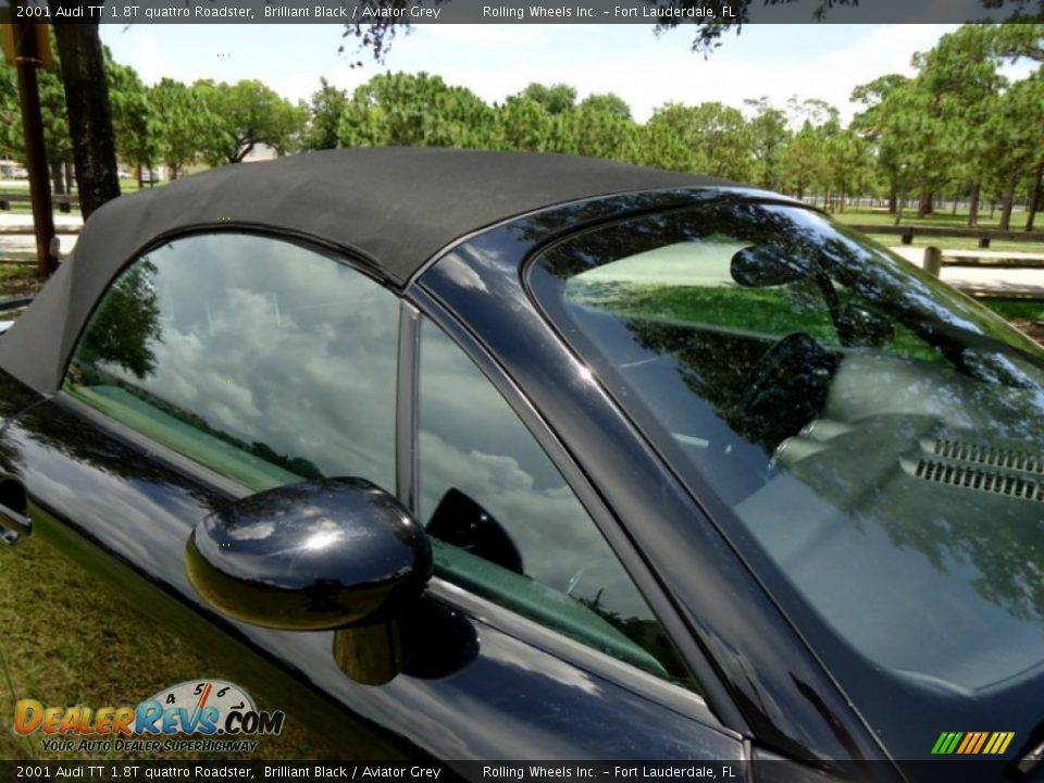2001 Audi TT 1.8T quattro Roadster Brilliant Black / Aviator Grey Photo #28