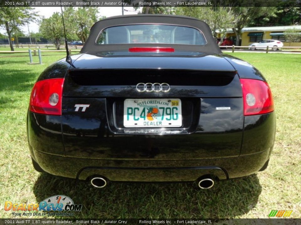 2001 Audi TT 1.8T quattro Roadster Brilliant Black / Aviator Grey Photo #30