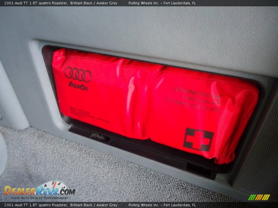 2001 Audi TT 1.8T quattro Roadster Brilliant Black / Aviator Grey Photo #35