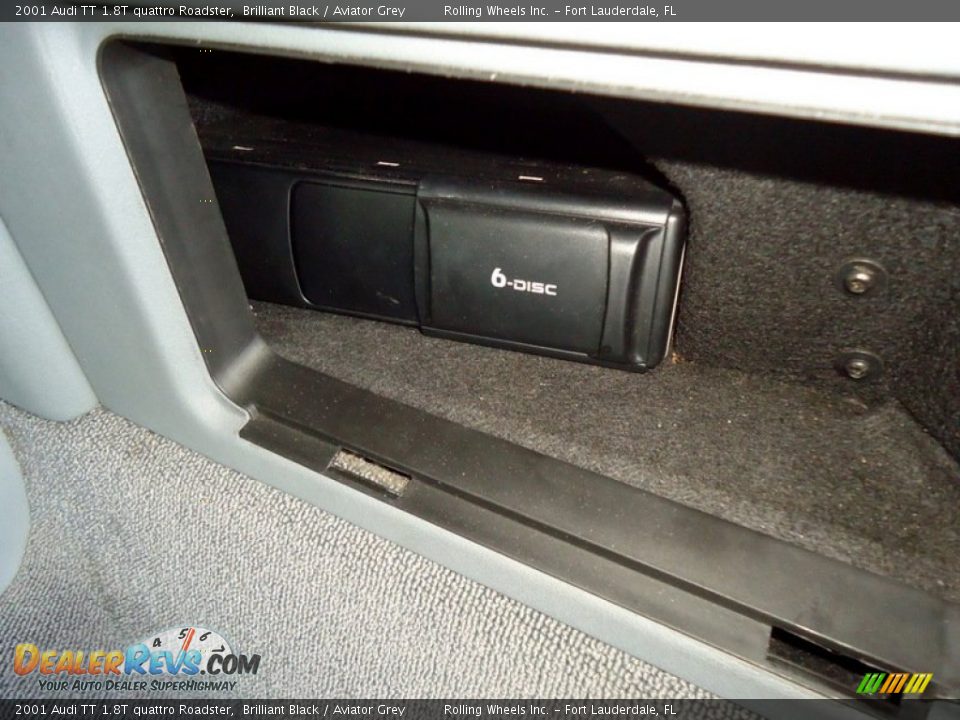 2001 Audi TT 1.8T quattro Roadster Brilliant Black / Aviator Grey Photo #36