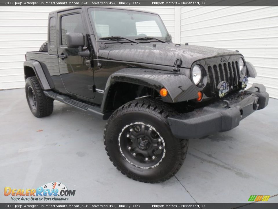 2012 Jeep Wrangler Unlimited Sahara Mopar JK-8 Conversion 4x4 Black / Black Photo #1