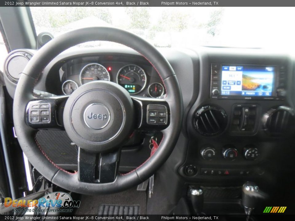2012 Jeep Wrangler Unlimited Sahara Mopar JK-8 Conversion 4x4 Black / Black Photo #32