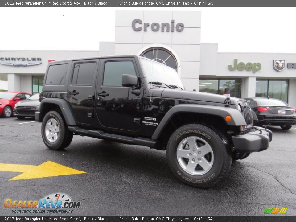 2013 Jeep Wrangler Unlimited Sport S 4x4 Black / Black Photo #1