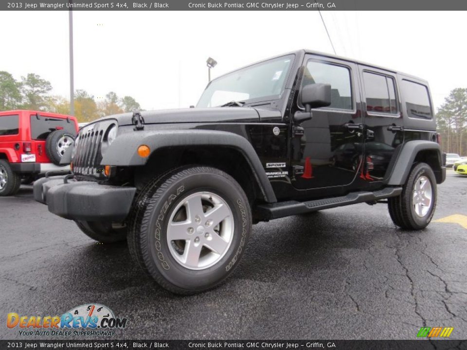2013 Jeep Wrangler Unlimited Sport S 4x4 Black / Black Photo #3