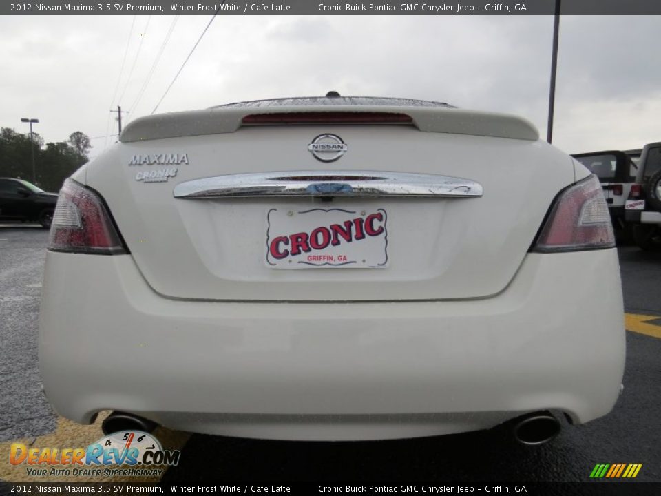 2012 Nissan Maxima 3.5 SV Premium Winter Frost White / Cafe Latte Photo #6