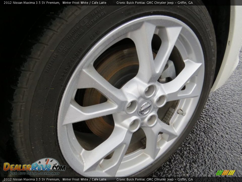 2012 Nissan Maxima 3.5 SV Premium Winter Frost White / Cafe Latte Photo #9