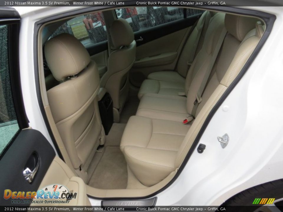 2012 Nissan Maxima 3.5 SV Premium Winter Frost White / Cafe Latte Photo #13