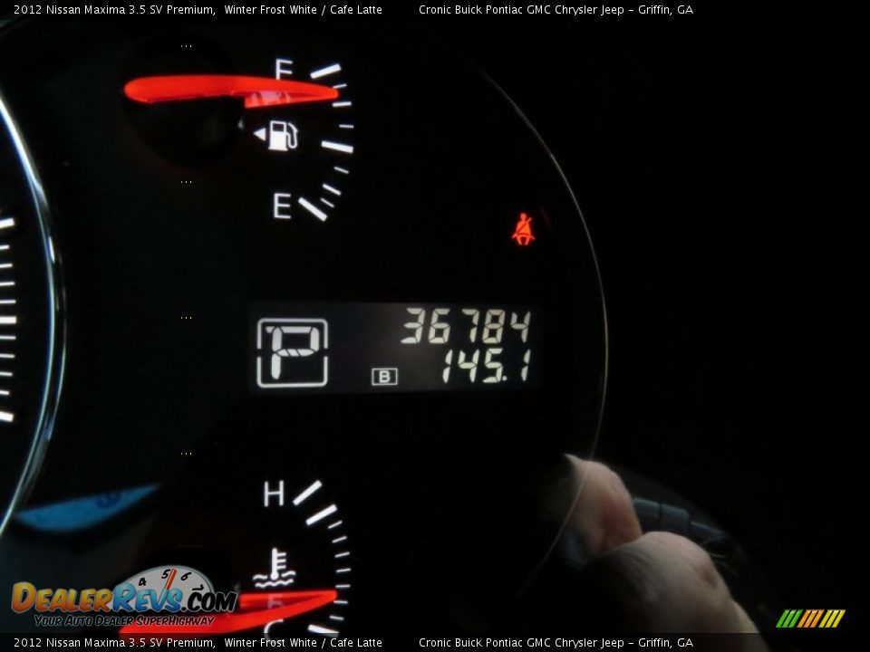 2012 Nissan Maxima 3.5 SV Premium Winter Frost White / Cafe Latte Photo #21